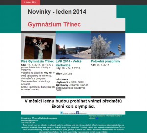 Newsletter - leden 2014