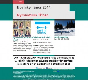 Newsletter - únor 2014