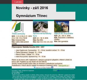 Newsletter - září 2016